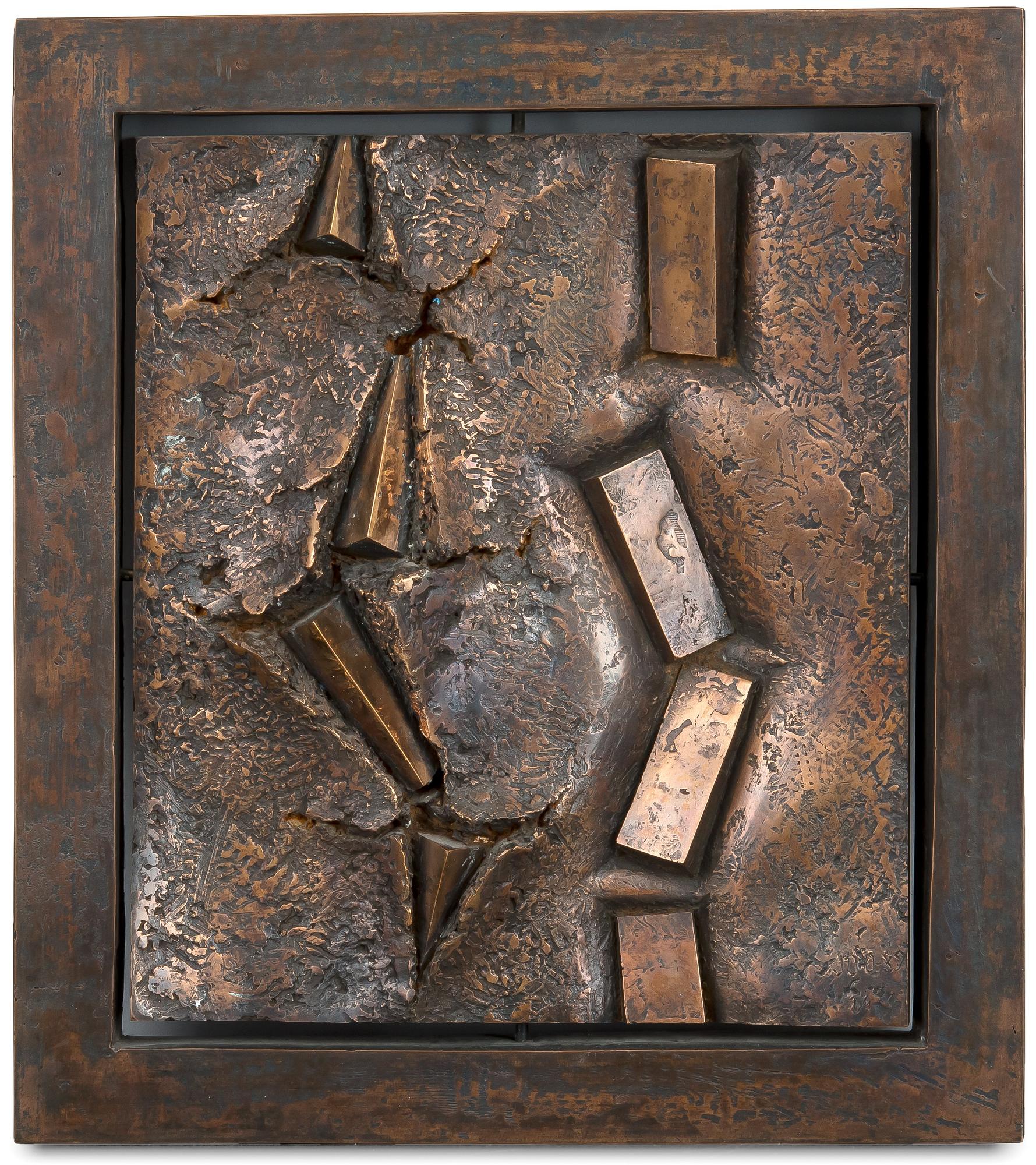 JUHA OJANSIVU, pronssireliefi, numeroitu 1/1, signeerattu ja päivätty -89.