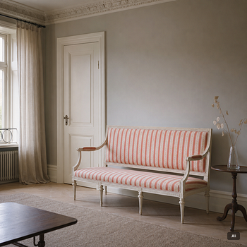 A Gustavian sofa, late 18th century.