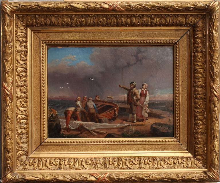 BENGT NORDENBERG, olja på pannå, sign o dat 1850.