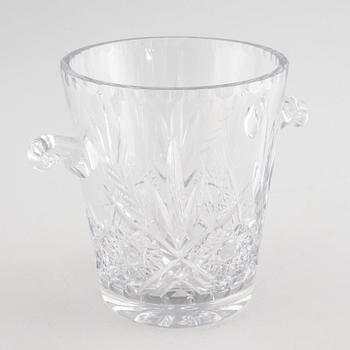 A wine cooler in glass, made in the second half of the 20th century.