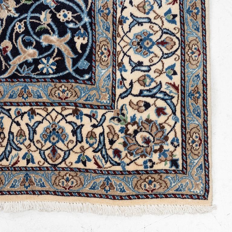 A part silk Nain rug, c 250 x 155 cm.