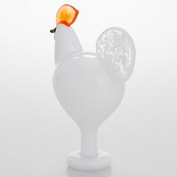 OIVA TOIKKA, A glass bird, signed O. Toikka Nuutajärvi. The model was designed in year 2000.