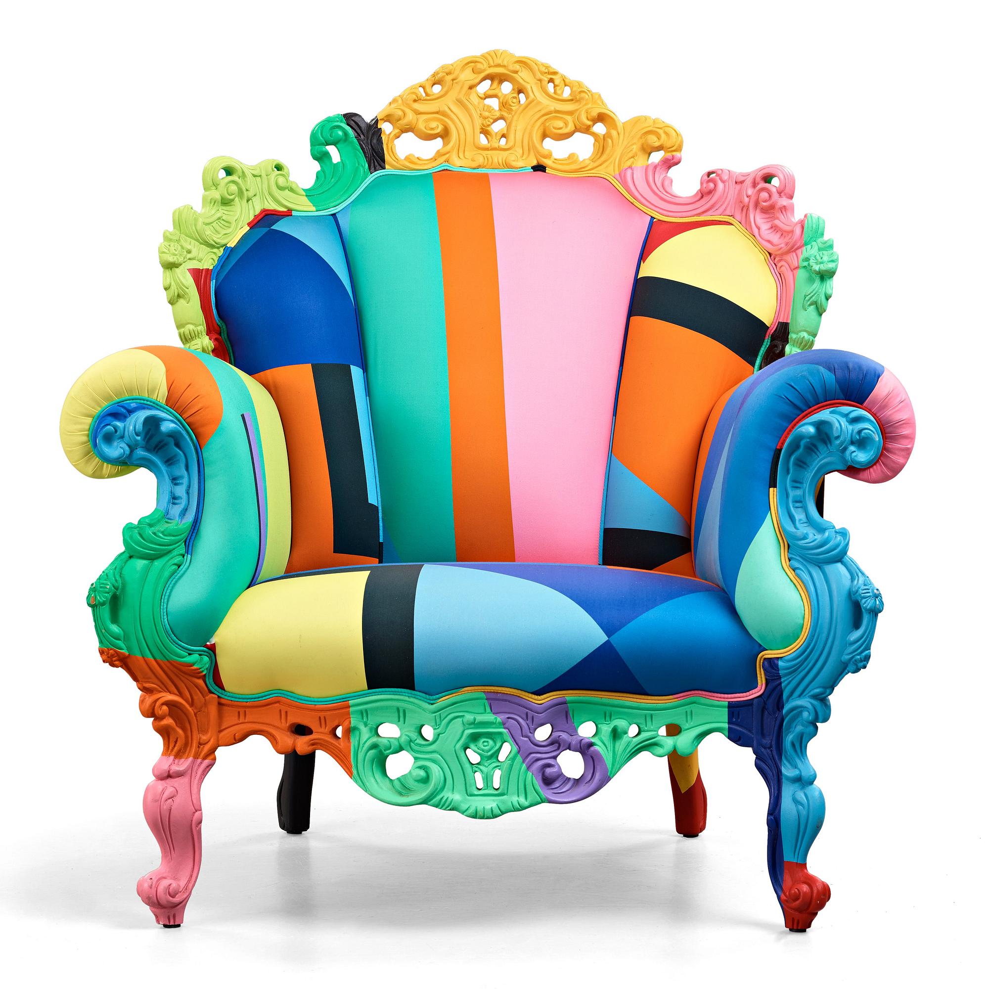 Alessandro Mendini, a 'Proust Geometrica' armchair, edition Cappellini, Italy.