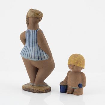 Lisa Larson, two stoneware figurines, Gustavsberg, Sweden.