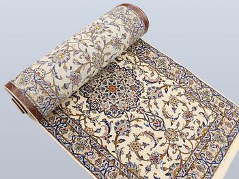A Keshan runner, approx. 586 x 103 cm.