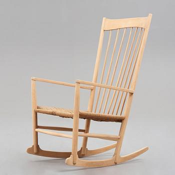 HANS J WEGNER, a rocking chair, model J12, FDB Møbler, Denmark, 1940's.