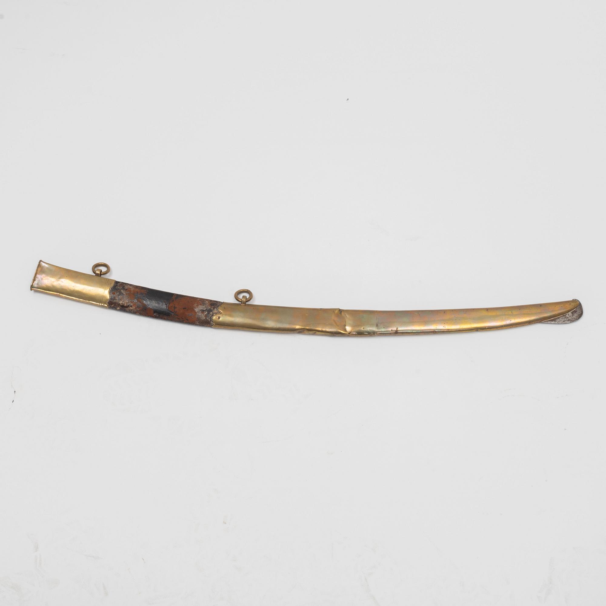 A Swedish sabre end of the 18th Century, with scabbard.