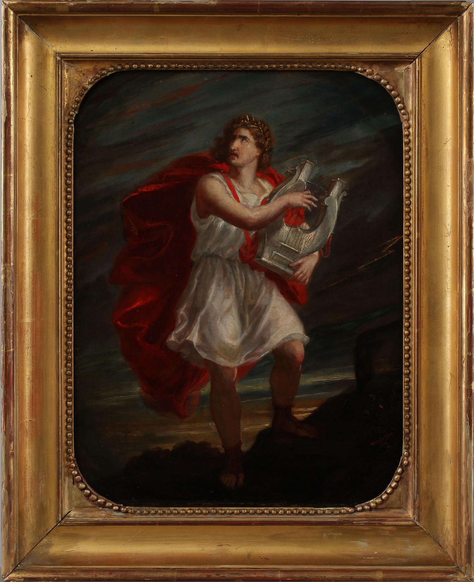 OKÄND KONSTNÄR, olja på duk, signerad, 1800-tal.