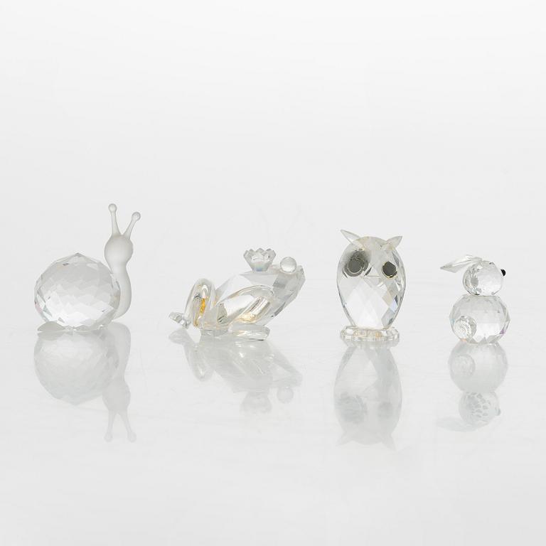 Swarovski, figuriineja, 8 kpl, lasia, 1900-luvun loppu.