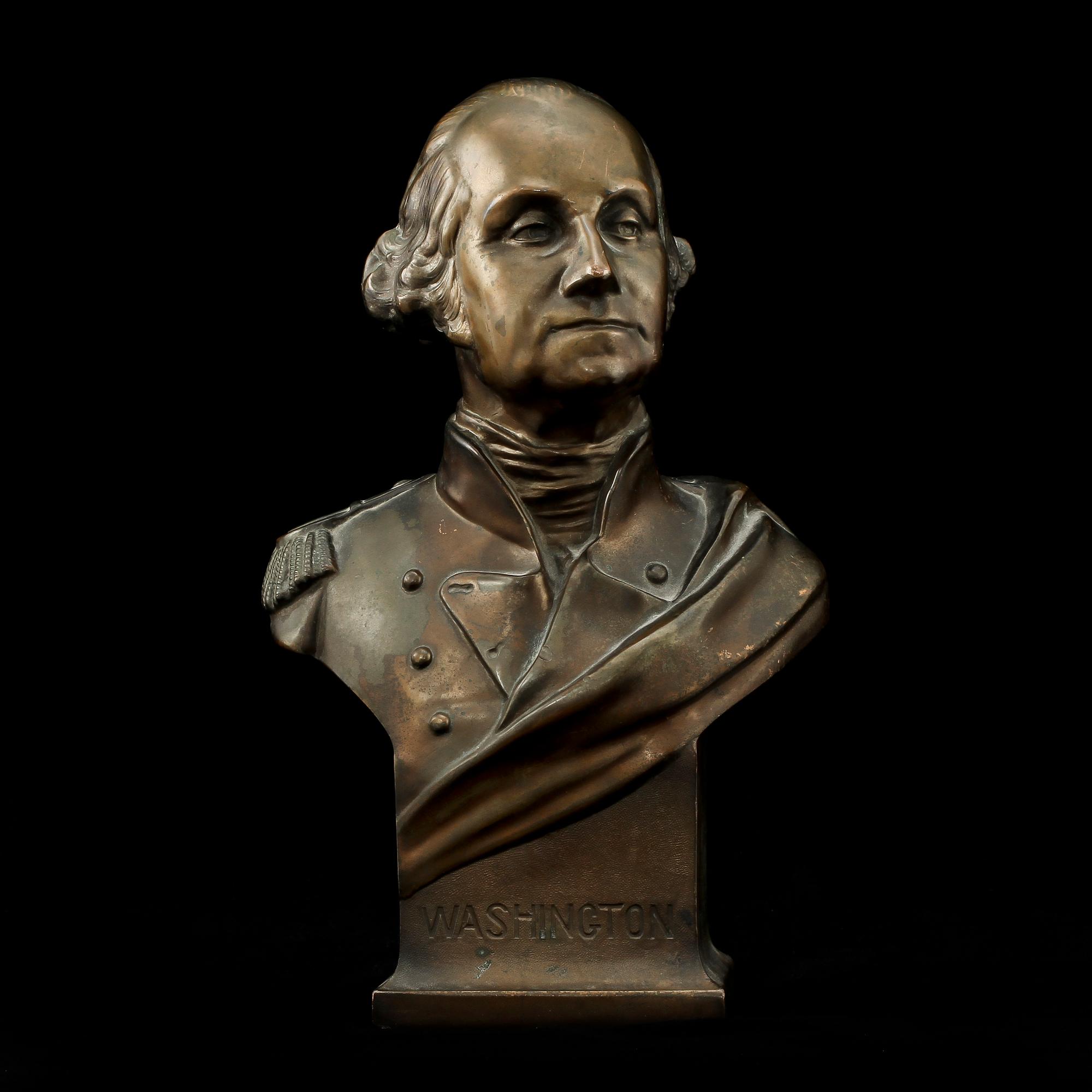 BYST, patinerad metall, Art metal works inc. 1900-tal.