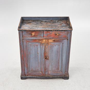A painted cabinet, 19th Century.