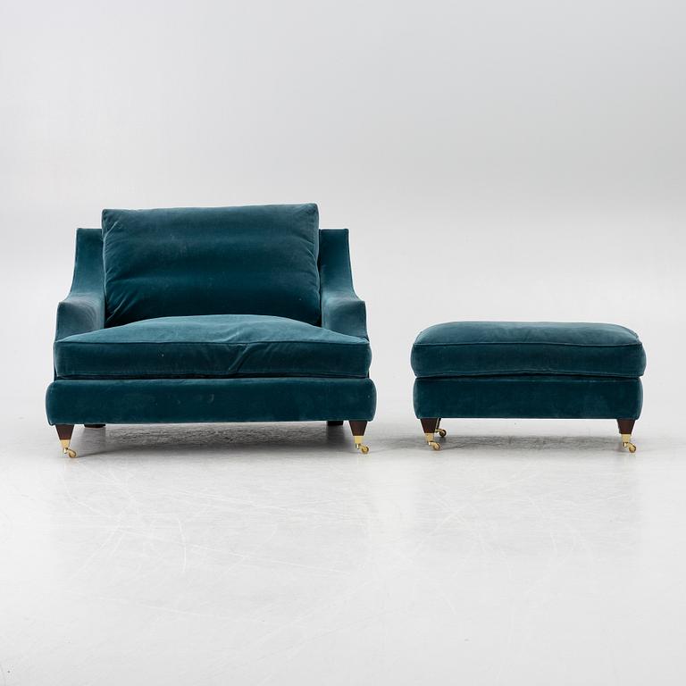 Armchair and footstool, JIO furniture, contemporary.