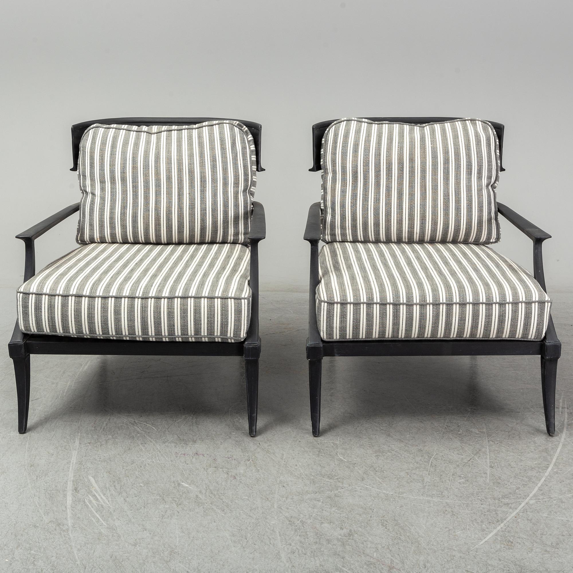 A pair of Restoration Hardware easy chairs, 21st Century.