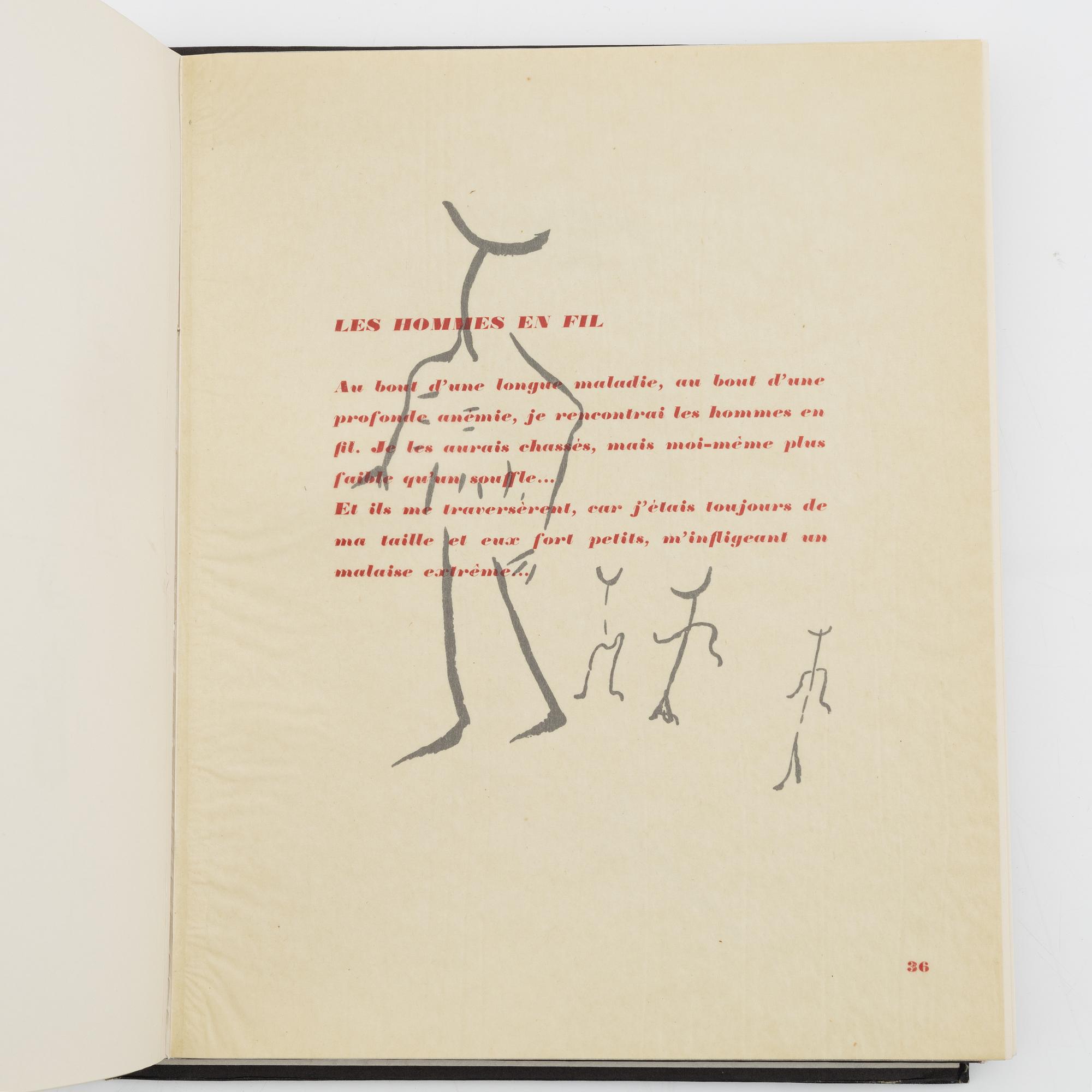 Henri Michaux, "Peintures et Dessins", 1946, exemplaire 595, and catalogues and litterature about Michaux.