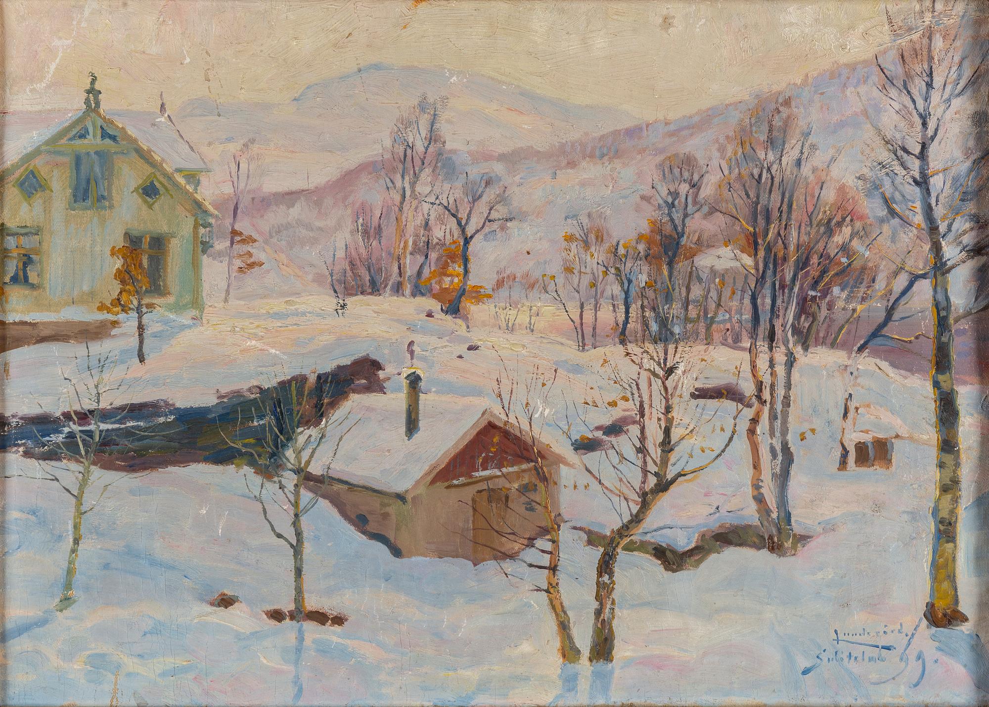 JUSTUS LUNDEGÅRD, oil on canvas, signed and dated -99.
