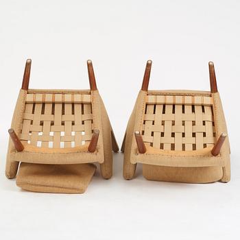 Hans J. Wegner, fåtöljer, ett par, "Bamse /Papa Bear", AP-stolen, Danmark, 1950-60-tal.