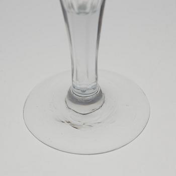 SEVEN MID 19TH CENTURY CHAMPAGNE GLASSES.