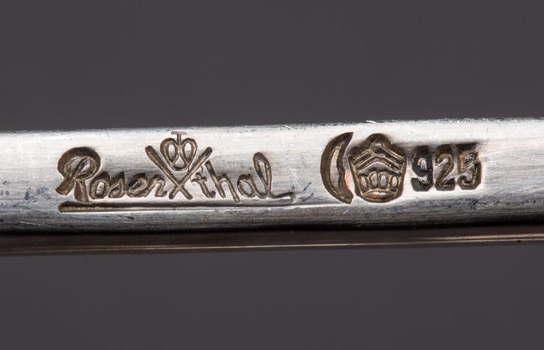 MATBESTICK. 59 delar, sterling silver. Björn Wiinblad för Rosenthal.