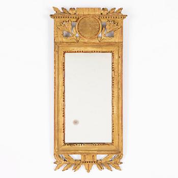 A Gustavian mirror, circa 1800.