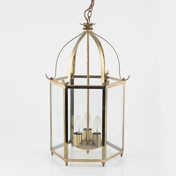 A brass lantern, second half of the 20th century.
