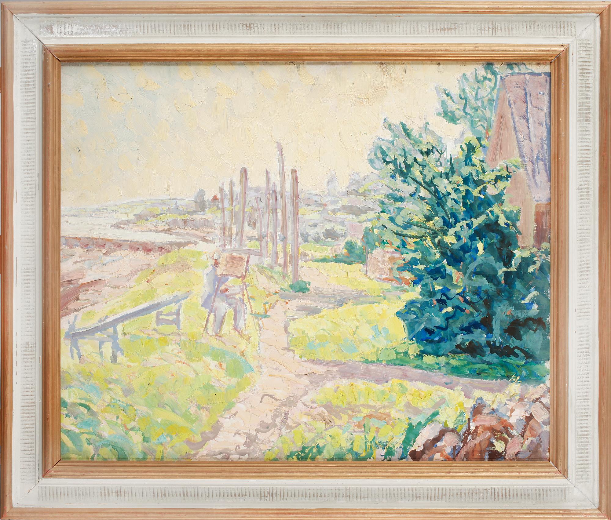 MAX MARCUS, olja på pannå. Sign o dat. a tergo. 1948.