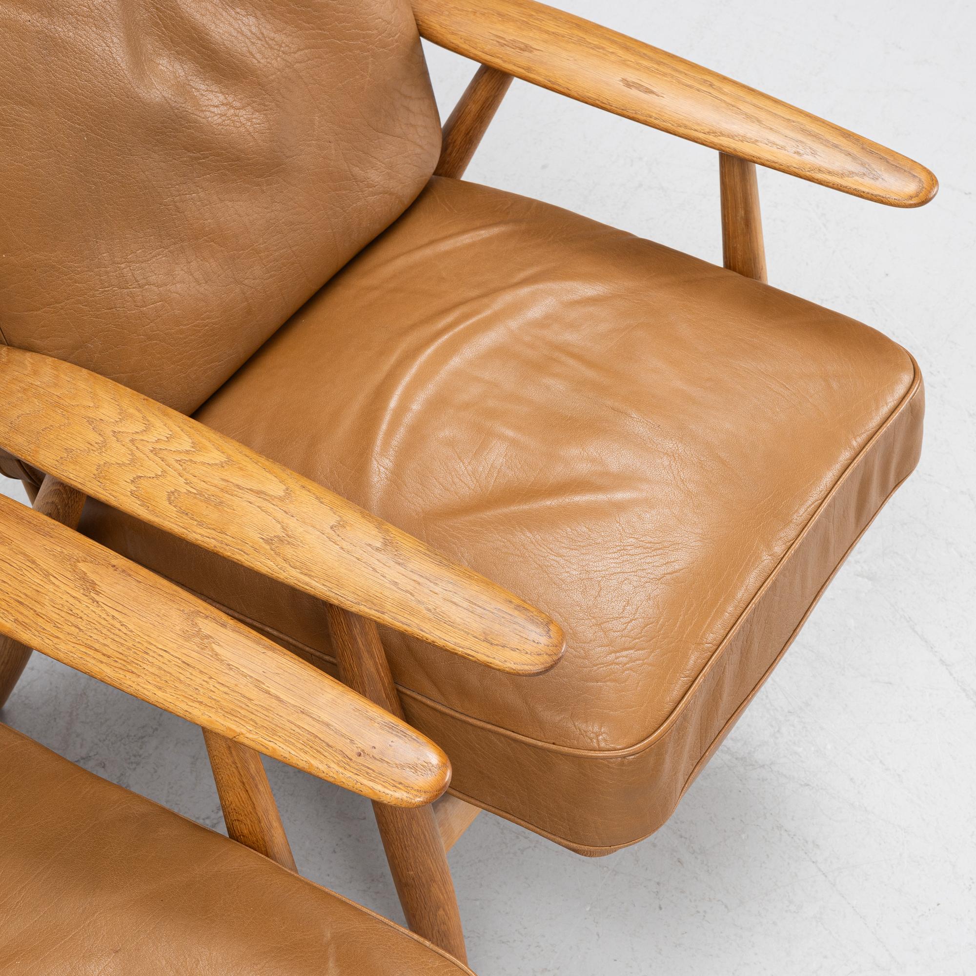 Hans J. Wegner, fåtöjler, ett par, "GE 240/Cigarren", Getama, Gedsted, Danmark, 1950/60-tal.