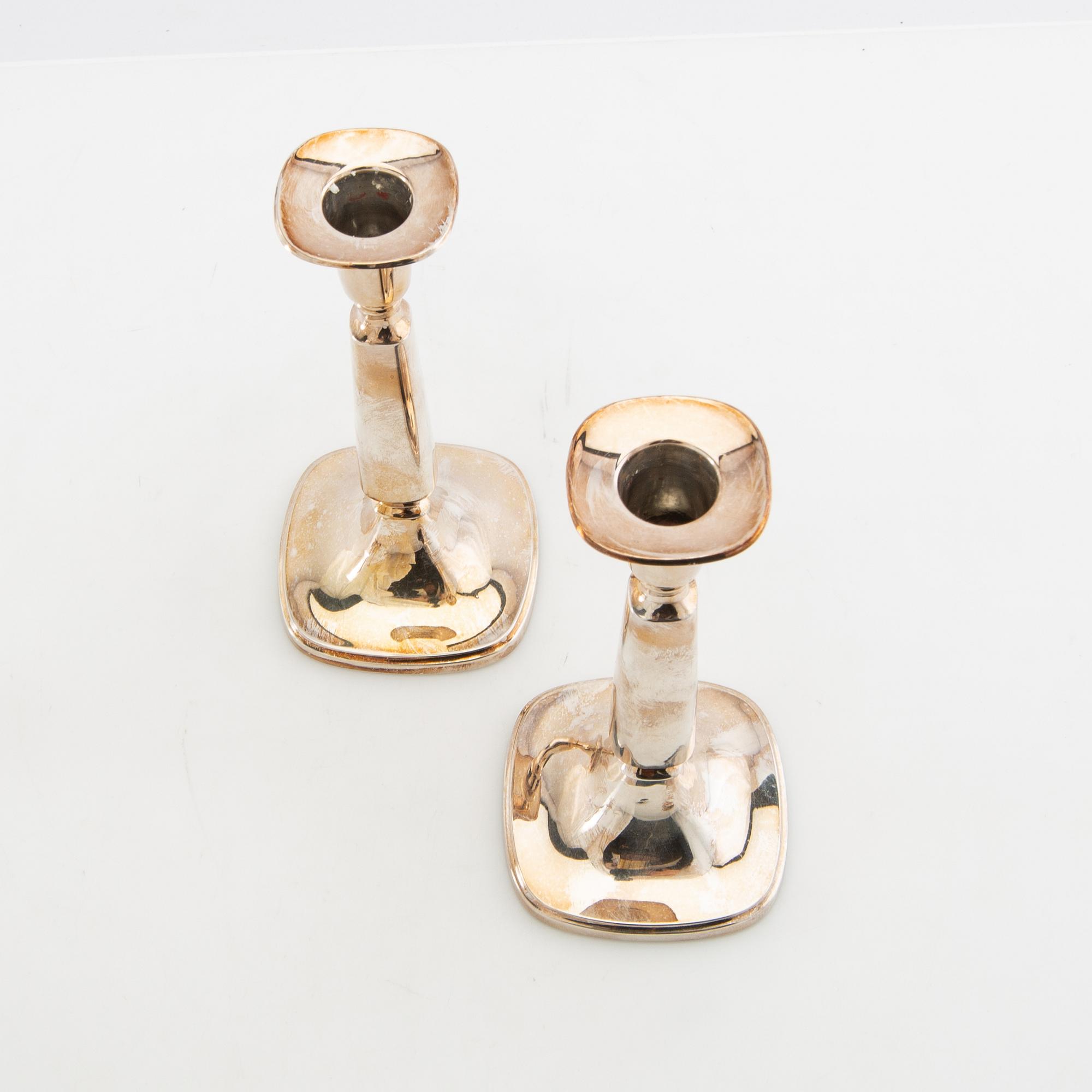 Candelabras 2 pairs silver 1966/67.