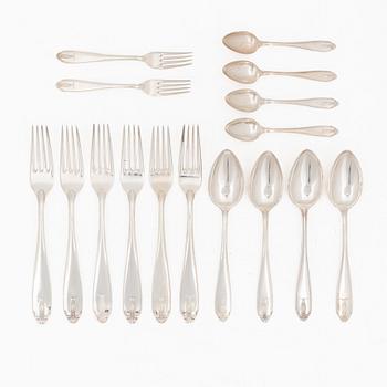 Guldsmedsaktiebolaget (GAB), Sixteen silver 'Vasa' cutlery components, Stockholm 1939.