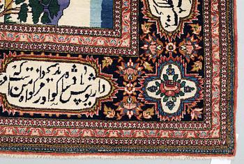 SEMIANTIK ISFAHAN FIGURAL s.k. Ahmad. 216 x 139 cm.