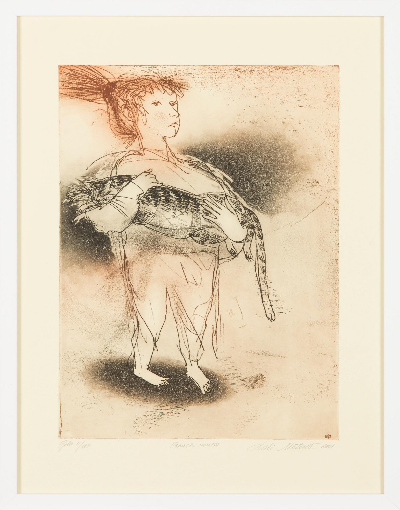 Liili Mõtuste, etching, signed and dated 2001, marked Tpl'a 11/100.