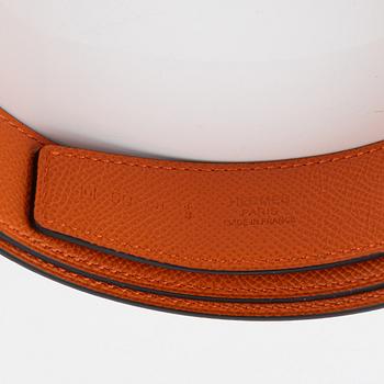 Hermès, "Glenan belt buckle & Reversible leather strap" belt, 2013, size 90.