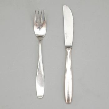 BESTICK, 12 st, låghaltigt silver, Tyskland, 1900-tal.  tot Vikt ca 1274 gram.