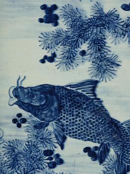 A Chinese porcelain placque, 20th century.