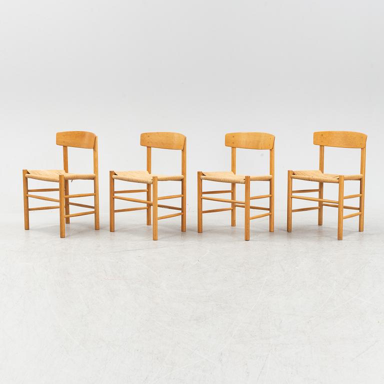 Børge Mogensen, a set of four model 'J39' oak chairs, FDB Møbler, Denmark.