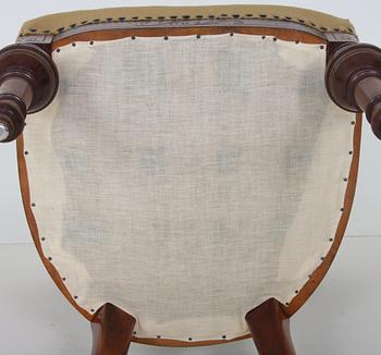 KARMSTOL, nyrenässans, sent 1800-tal.