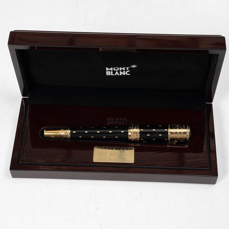 A Montblanc fountain pen, limited edition 'Queen Elizabeth I' from the series 'Patrons of Art'.