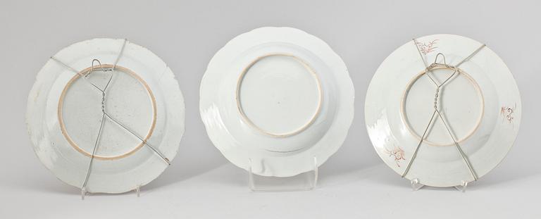 TALLRIKAR, 4 st, porslin, Kina, Qianlong, 1700-tal.
