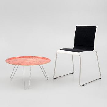 Fredrik Mattson, & Stefan Borselius, stolar, 4 st."Sting", samt bord "Occhio" Blå Station, 2000-tal.