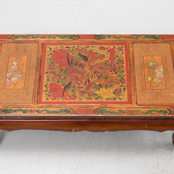 A Chinese lacuered kang table, second half of the 20th century.