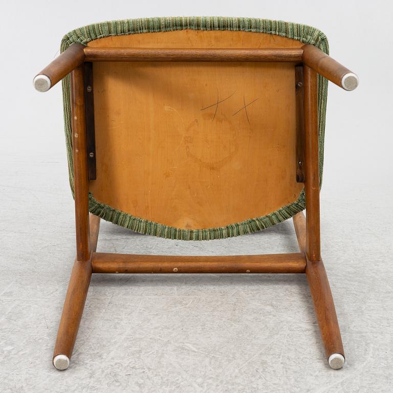 Henry Rosengren Hansen, chairs, set of 6, Brande Møbelfabrik, Denmark, 1960s.