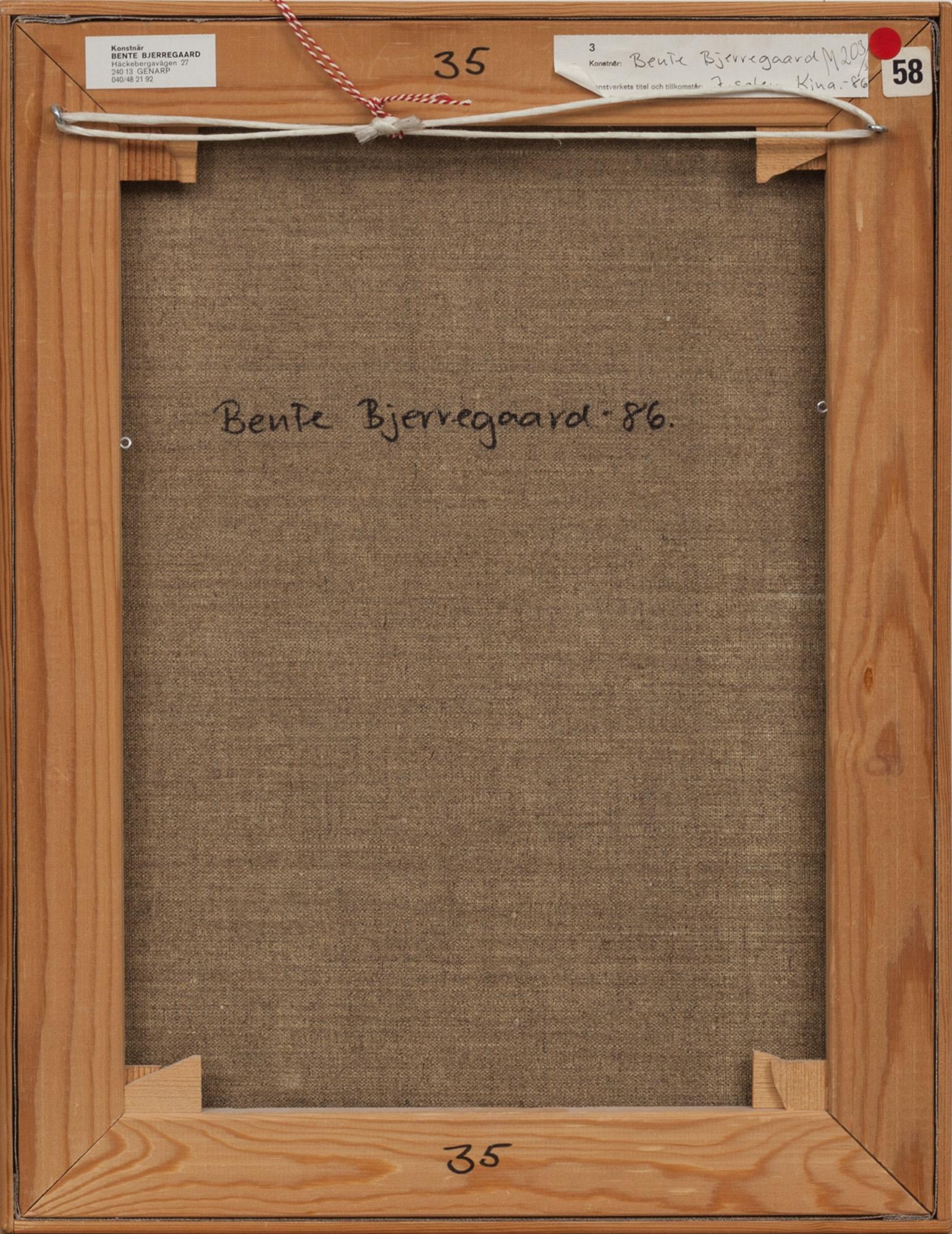 BENTE BJERREGAARD, olja på duk signerad och daterad -86.