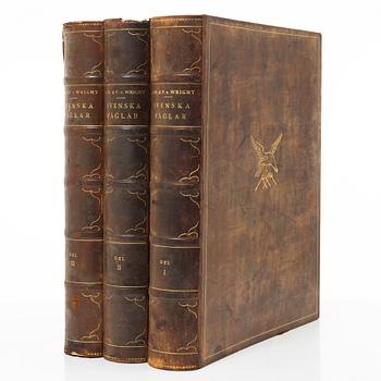 The von Wright brothers, book work, 3 volumes, "Swedish Birds", A. Börtzells tryckeri AB, Stockholm, 1927-1929.