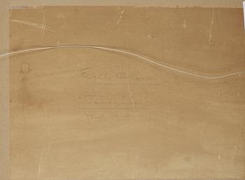 ERIK OLSON. Tusch och akvarell. Signerad Erik Olson och daterad 1932.