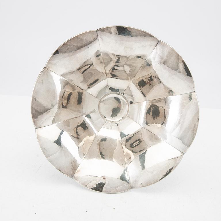 Carl Söderqvist skål på fot, silver Göteborg 1928.