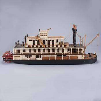 MODELLBÅT, Flodbåten "Chaperon", 1900-tal.