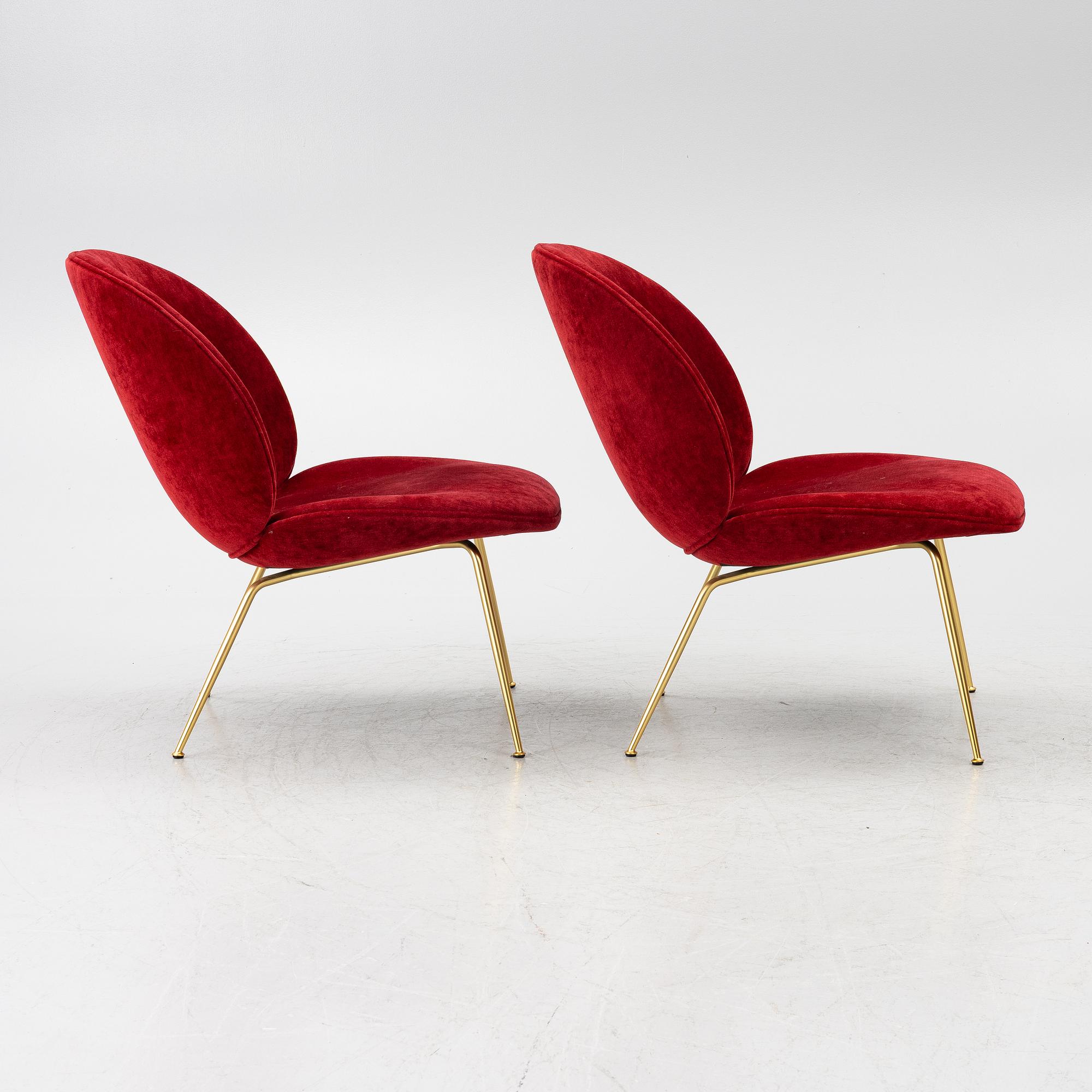 GamFratesi, stolar, ett par, "Beetle Lounge Chair", Gubi, Danmark.