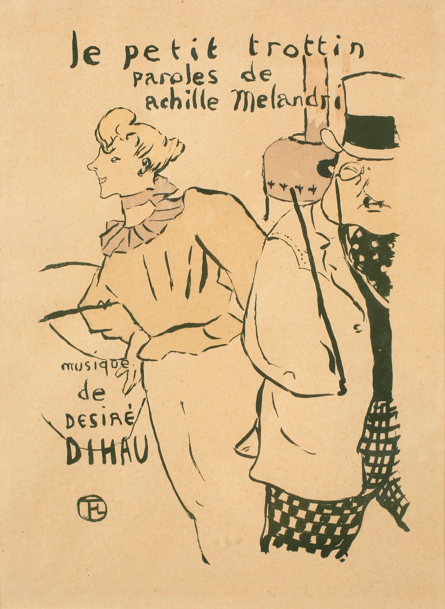 HENRI DE TOULOUSE-LAUTREC, lithography, signed in the print.