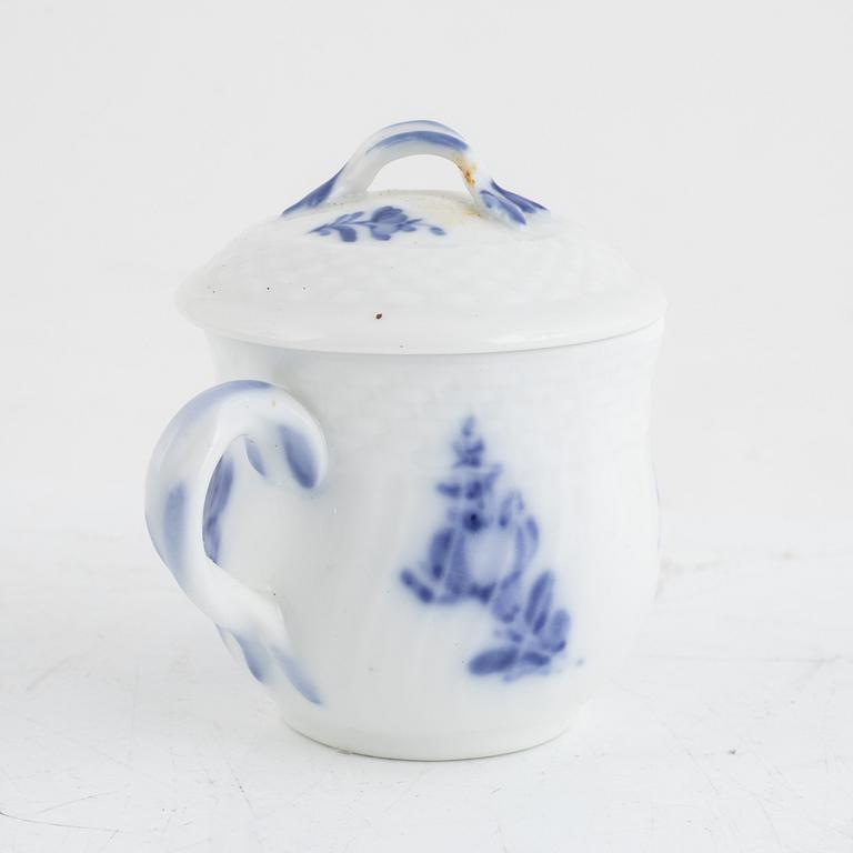 A set of ten 'Blå Blomst' porcelain custard cups, Royal Copenhagen, Denmark.