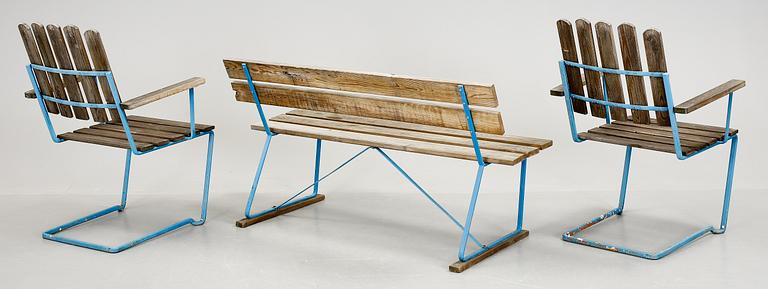 TRÄDGÅRDSMÖBLER, 4 delar, Grythyttan, 1900-talets mitt.