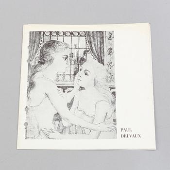 Book with lithograph, Paul Delvaux "Oevre gravé", 1976.